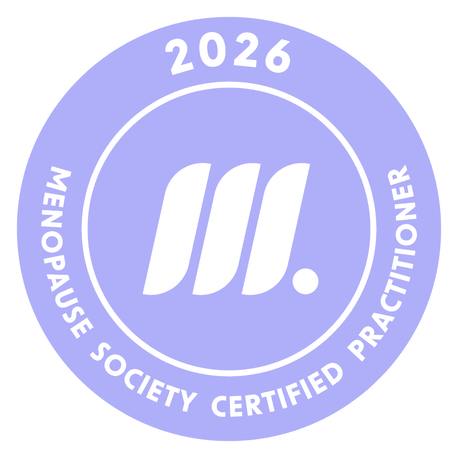 2026 Menopause Society Certified Practitioner badge.